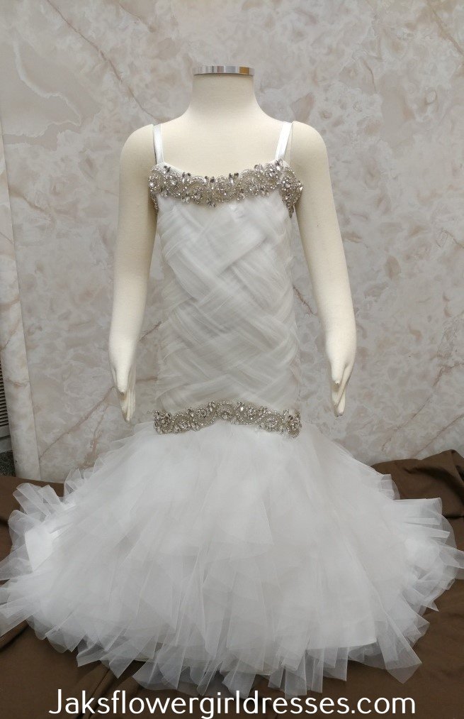 trumpet flower girl dress